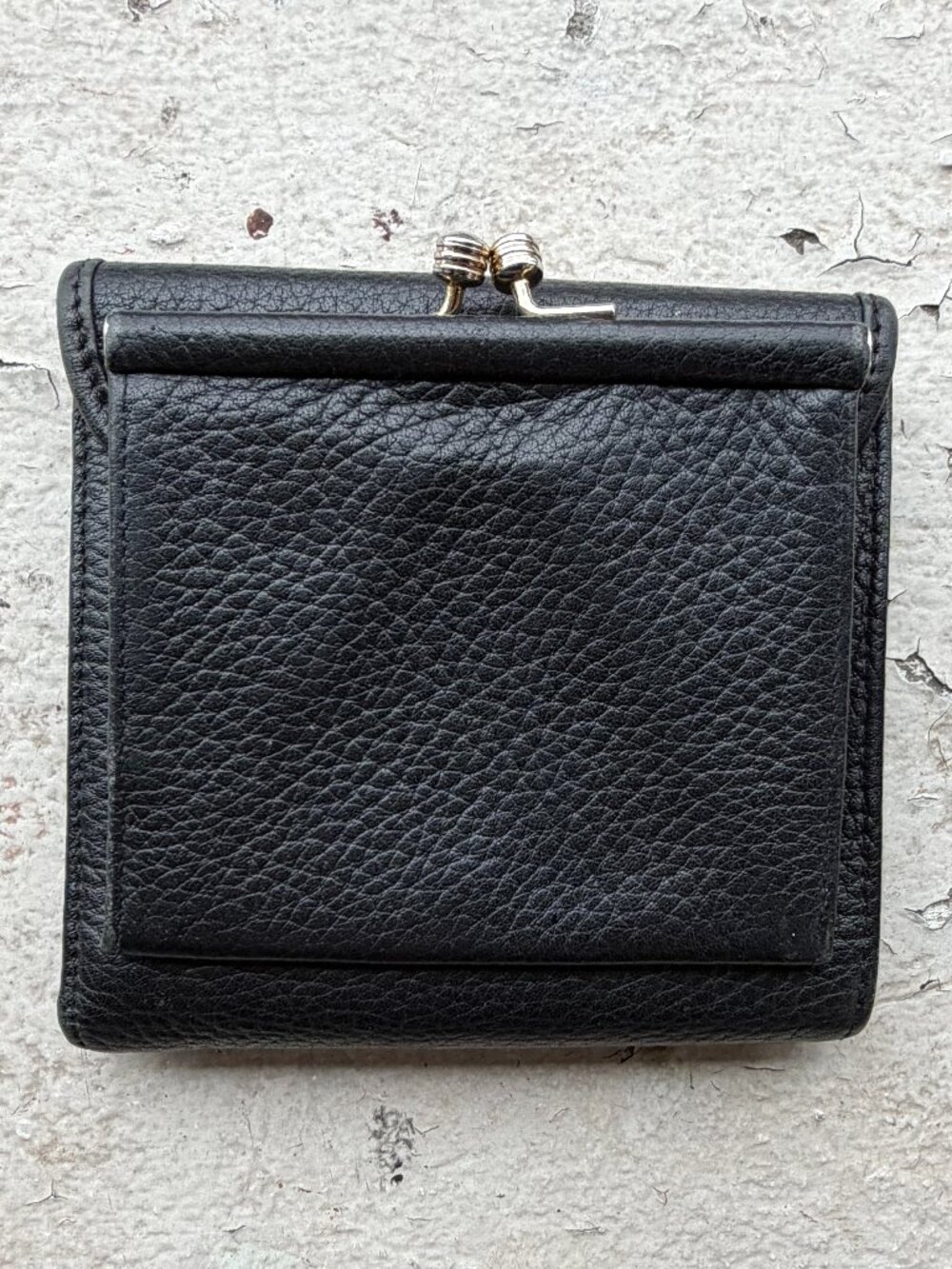 Dooney & Bourke Vintage USA 90s All Black Small Kisslock Coin Purse Wallet - Picture 2 of 9